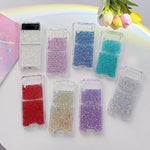 Custodia per telefono in TPU epossidico con paillettes glitterate, For Samsung  Galaxy Z Flip3, For Samsung Galaxy Z Flip4