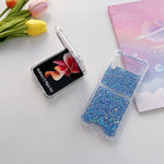Custodia per telefono in TPU epossidico con paillettes glitterate, For Samsung  Galaxy Z Flip3, For Samsung Galaxy Z Flip4