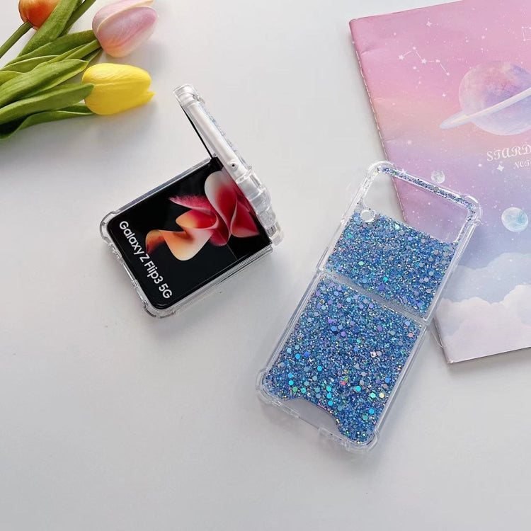 Custodia per telefono in TPU epossidico con paillettes glitterate, For Samsung  Galaxy Z Flip3, For Samsung Galaxy Z Flip4