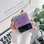 Custodia per telefono in TPU epossidico con paillettes glitterate, For Samsung  Galaxy Z Flip3, For Samsung Galaxy Z Flip4