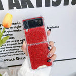 Custodia per telefono in TPU epossidico con paillettes glitterate, For Samsung  Galaxy Z Flip3, For Samsung Galaxy Z Flip4