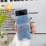 Custodia per telefono in TPU epossidico con paillettes glitterate, For Samsung  Galaxy Z Flip3, For Samsung Galaxy Z Flip4