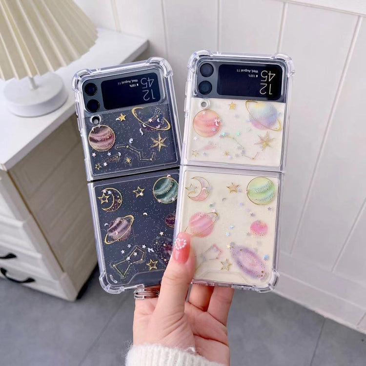 Custodia TPU glitter per Samsung Galaxy Z Flip3 e Z Flip4