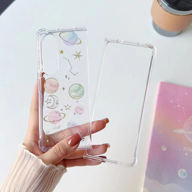 Custodia per cellulare in TPU epossidico con glitter Cosmic Star, For Samsung Galaxy Z Fold3, For Samsung Galaxy Z Fold4