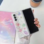 Custodia per cellulare in TPU epossidico con glitter Cosmic Star, For Samsung Galaxy Z Fold3, For Samsung Galaxy Z Fold4