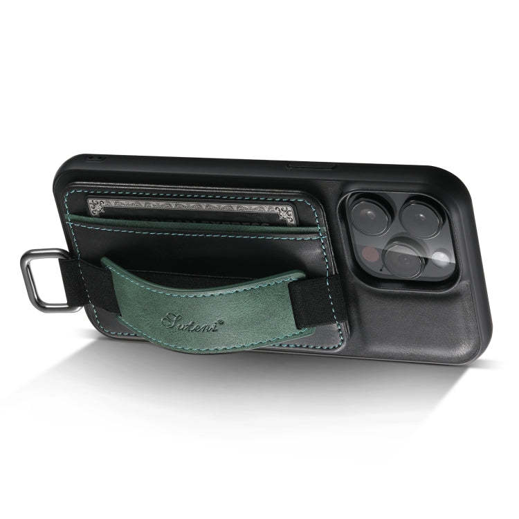 Custodia per telefono in PU con supporto per cinturino da polso per portafoglio per carte Suteni H13, For iPhone 14, For iPhone 14 Pro, For iPhone 14 Plus, For iPhone 14 Pro Max