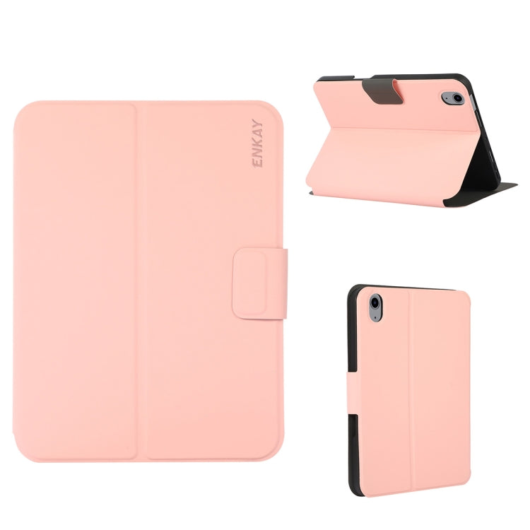 Per iPad 10th Gen 10.9 2022 ENKAY Custodia per tablet in pelle con cover posteriore in TPU ENKAY con portapenne e portapenne