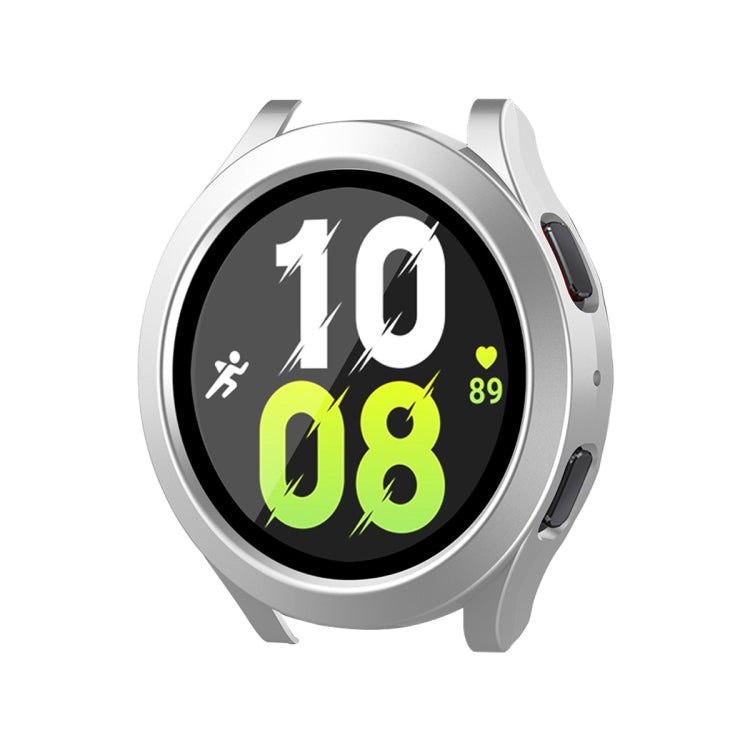 Per Samsung Galaxy Watch4/5 44mm ENKAY Hat-Prince Telaio PC impermeabile a copertura totale + Custodia in vetro temperato 9H