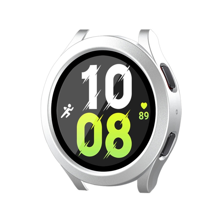 Per Samsung Galaxy Watch4/5 44mm ENKAY Hat-Prince Telaio PC impermeabile a copertura totale + Custodia in vetro temperato 9H