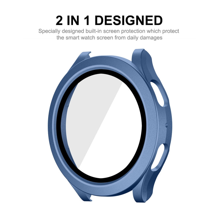 Per Samsung Galaxy Watch4/5 44mm ENKAY Hat-Prince Telaio PC impermeabile a copertura totale + Custodia in vetro temperato 9H