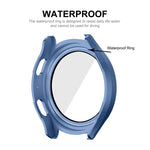 Per Samsung Galaxy Watch4/5 44mm ENKAY Hat-Prince Telaio PC impermeabile a copertura totale + Custodia in vetro temperato 9H