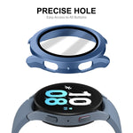 Per Samsung Galaxy Watch4/5 44mm ENKAY Hat-Prince Telaio PC impermeabile a copertura totale + Custodia in vetro temperato 9H