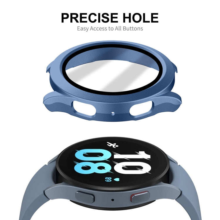 Per Samsung Galaxy Watch4/5 44mm ENKAY Hat-Prince Telaio PC impermeabile a copertura totale + Custodia in vetro temperato 9H