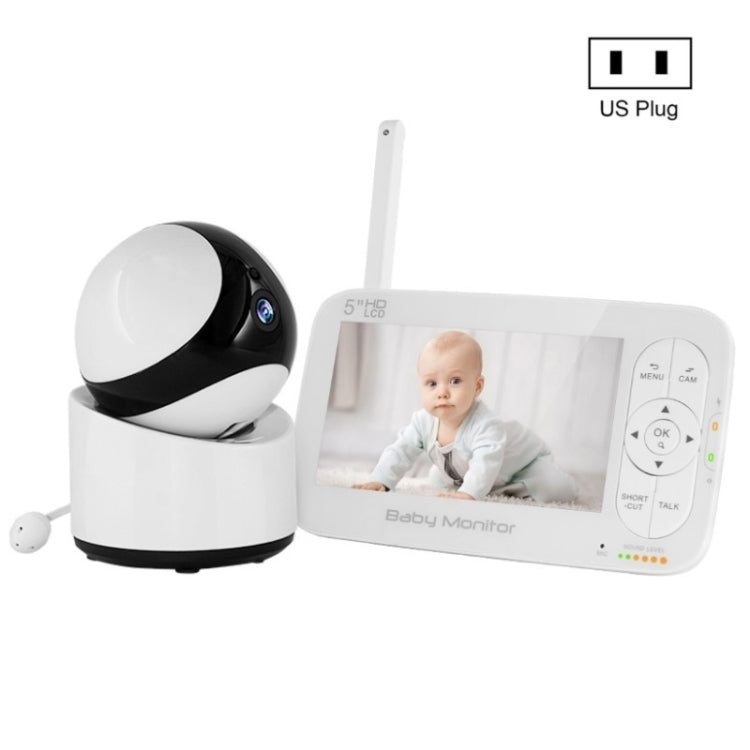 DY55A Built-in Ninne Nanne Video Babyphone Schermo da 5 pollici Digital Wireless Baby Monitor Camera, DY55A