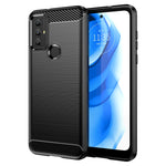 Per Motorola Moto G Play 2023 Custodia per telefono TPU in fibra di carbonio con trama spazzolata, For Motorola Moto G Play 2023