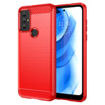 Per Motorola Moto G Play 2023 Custodia per telefono TPU in fibra di carbonio con trama spazzolata, For Motorola Moto G Play 2023