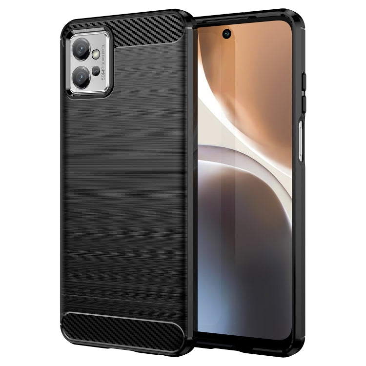 Per Motorola Moto G32 Custodia per telefono TPU in fibra di carbonio con trama spazzolata, For Motorola Moto G32