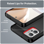 Per Motorola Moto G32 Custodia per telefono TPU in fibra di carbonio con trama spazzolata, For Motorola Moto G32