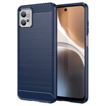 Per Motorola Moto G32 Custodia per telefono TPU in fibra di carbonio con trama spazzolata, For Motorola Moto G32