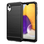 Per Samsung Galaxy A22e Custodia per telefono TPU in fibra di carbonio con trama spazzolata, For Samsung Galaxy A22e