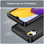 Per Samsung Galaxy A22e Custodia per telefono TPU in fibra di carbonio con trama spazzolata, For Samsung Galaxy A22e
