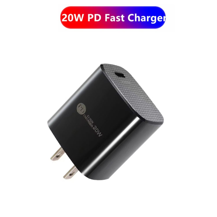 PD11 Mini caricatore rapido USB-C / Type-C 20W a porta singola PD3.0 per serie iPhone / iPad, spina americana, US Plug