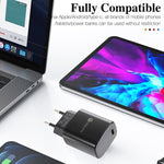 PD11 Mini caricatore rapido USB-C / Type-C da 20 W a porta singola PD3.0 per serie iPhone / iPad, spina europea, EU Plug