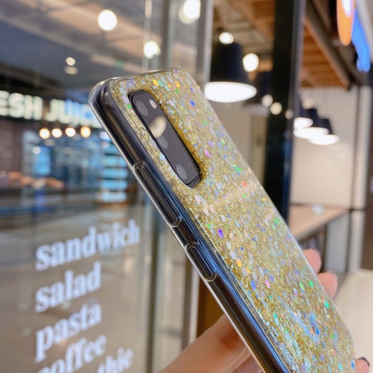 Custodia per telefono in TPU con colla glitter glitterata, For Samsung Galaxy S23 5G, For Samsung Galaxy S23+ 5G, For Samsung Galaxy S23 Ultra 5G