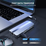 JUNSUNMAY Adattatore docking station hub USB-C multifunzione 7 in 1 -, JSM-HUB017