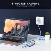 JUNSUNMAY Adattatore docking station hub USB-C multifunzione 7 in 1 -, JSM-HUB017