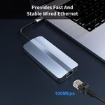 JUNSUNMAY Adattatore docking station hub USB-C multifunzione 7 in 1 -, JSM-HUB017