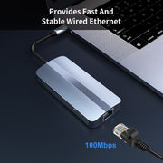 JUNSUNMAY Adattatore docking station hub USB-C multifunzione 7 in 1 -, JSM-HUB017