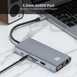 Hub USB-C 11 in 1 con HDMI 4K, VGA, RJ45 e ricarica PD