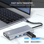 Hub USB-C 11 in 1 con HDMI 4K, VGA, RJ45 e ricarica PD