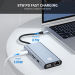 Hub USB-C 11 in 1 con HDMI 4K, VGA, RJ45 e ricarica PD
