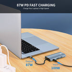 Hub USB-C 10 in 1 con HDMI 4K, VGA, RJ45 e lettore SD/TF