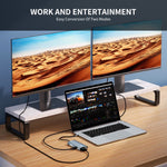 Hub USB-C 10 in 1 con HDMI 4K, VGA, RJ45 e lettore SD/TF