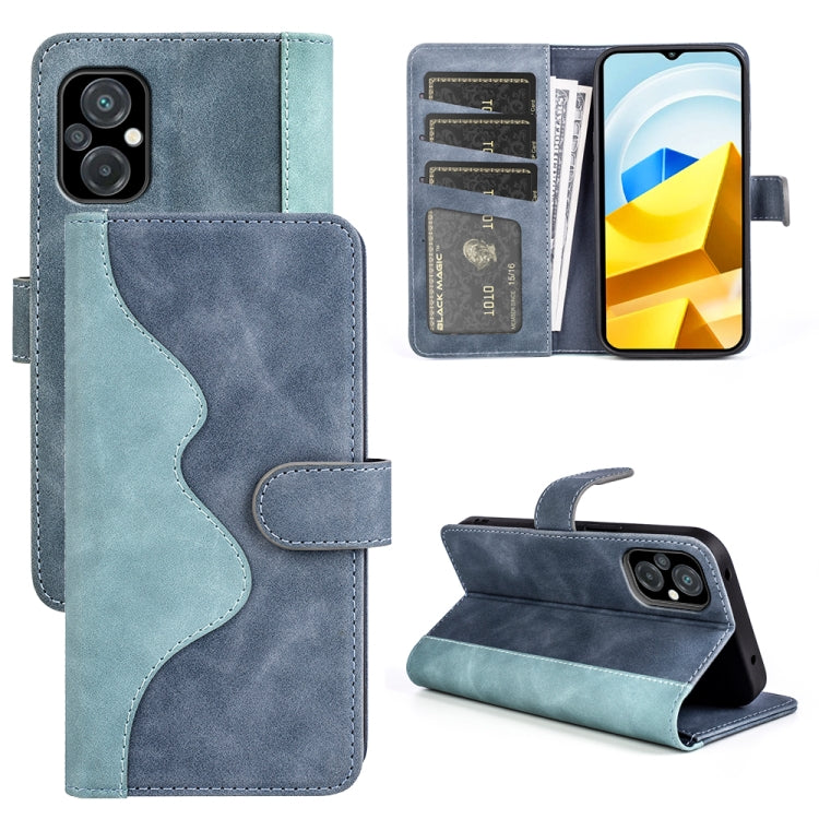 Per Xiaomi Poco M5 4G Custodia per cellulare in pelle con cuciture orizzontali, For Xiaomi Poco M5 4G