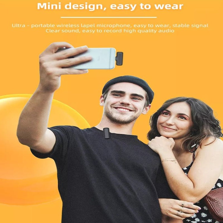 Microfoni lavalier wireless doppio con custodia di ricarica