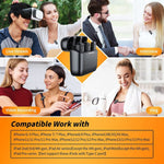 Microfoni lavalier wireless doppio con custodia di ricarica