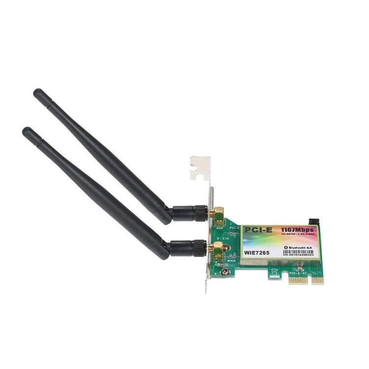 Adattatore WiFi PCI-e dual band 802.11ac 1167Mbps WIE7265 + scheda di rete WLAN Bluetooth 4.2