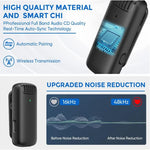Microfono lavalier wireless con custodia di ricarica
