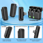 Microfono lavalier wireless con custodia di ricarica