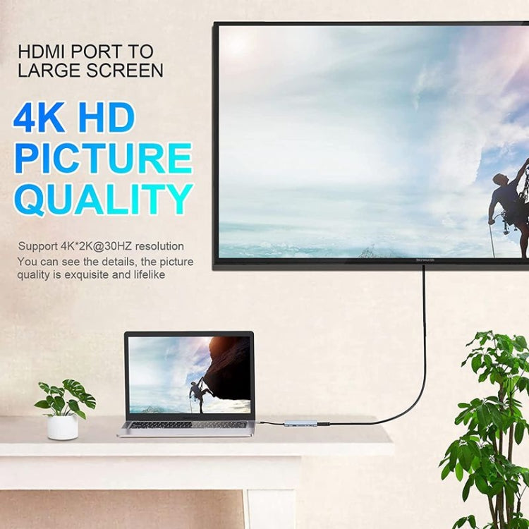 HUB USB C, adattatore USB C Dongle 11 in 1 con HDMI 4K, VGA, PD tipo C, USB 3.0, Ethernet RJ45, lettore di schede SD/TF, AUX da 3,5 mm, docking station compatibile con MacBook Pro/Air, altri tipi CDispositivi portatili