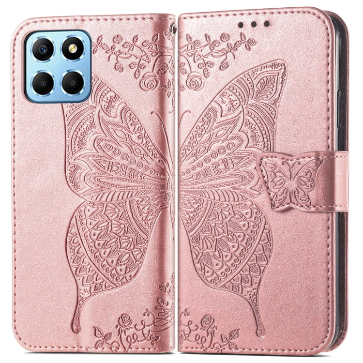 Custodia per telefono in pelle goffrata farfalla amore fiore, For Honor X8 5G, For Infinix Note 11, For Xiaomi Poco M5
