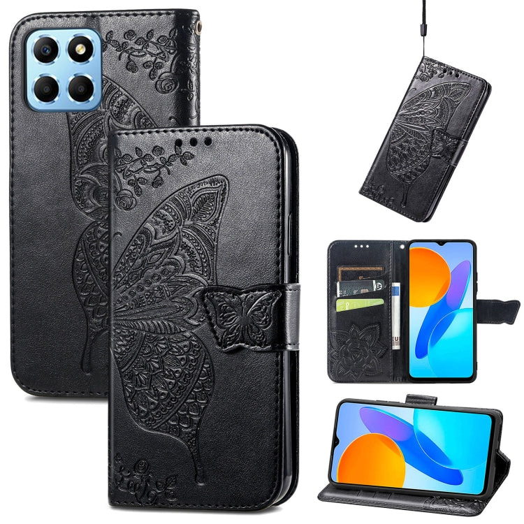 Custodia per telefono in pelle goffrata farfalla amore fiore, For Honor X8 5G, For Infinix Note 11, For Xiaomi Poco M5