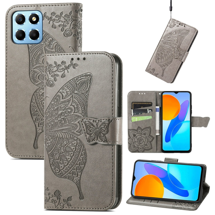 Custodia per telefono in pelle goffrata farfalla amore fiore, For Honor X8 5G, For Infinix Note 11, For Xiaomi Poco M5
