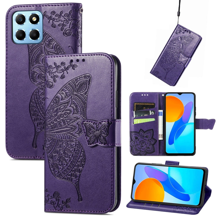 Custodia per telefono in pelle goffrata farfalla amore fiore, For Honor X8 5G, For Infinix Note 11, For Xiaomi Poco M5