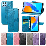 Custodia per telefono in pelle goffrata farfalla amore fiore, For Honor X8 5G, For Infinix Note 11, For Xiaomi Poco M5