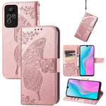 Custodia per telefono in pelle goffrata farfalla amore fiore, For Honor X8 5G, For Infinix Note 11, For Xiaomi Poco M5